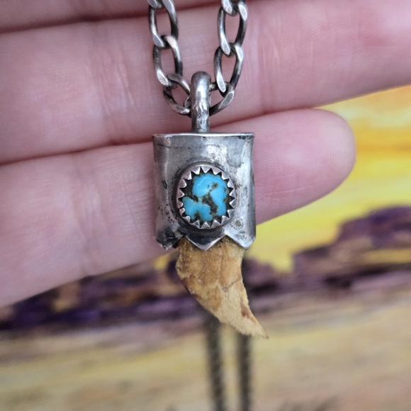 Turquoise Bear Claw Necklace